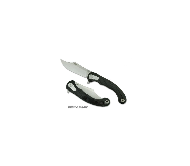B'yond EDC Motiv Flipper Knife, Black FRN Handle, D2 Steel