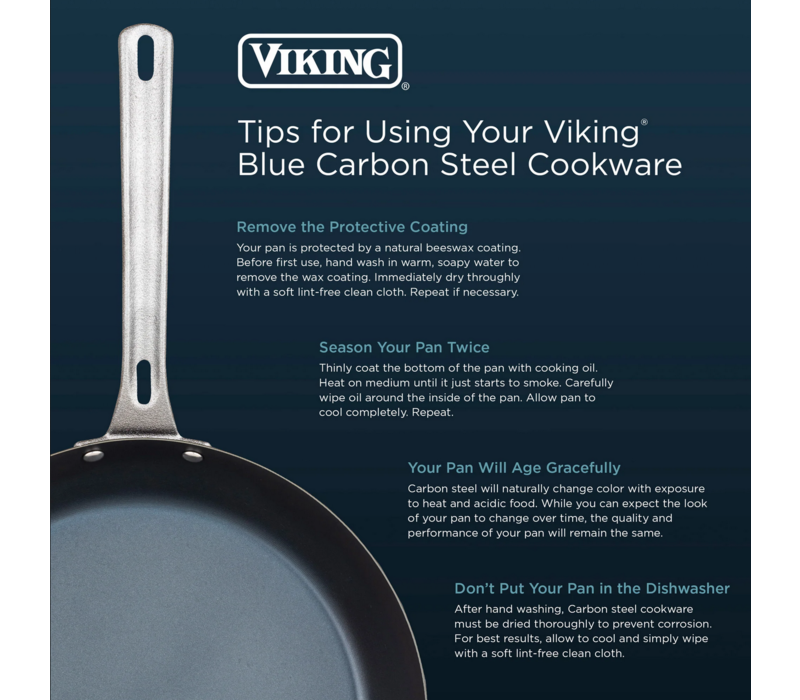 Viking Blue Carbon Steel 10 Inch Fry Pan