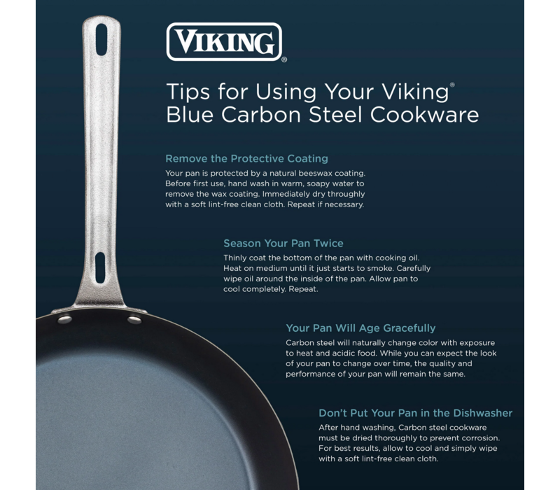 Viking Blue Carbon Steel 12 Inch Fry Pan