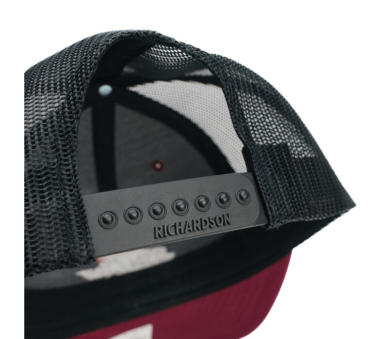 Bear Claw Logo Trucker Cap- Cardinal & Black