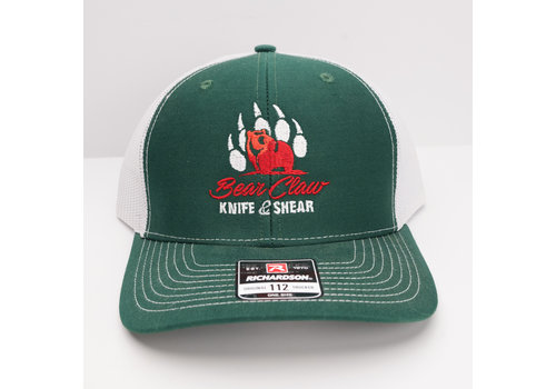 Century Graphics Bear Claw Logo Trucker Cap- Dark Green & White