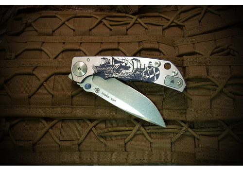 Spartan Blades Spartan Blades Harsey Folder Special Edition Viking Long Boat- CPM S45VN Steel