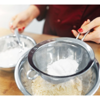 HIC Kitchen 8" Mesh Strainer with Silicone Handle