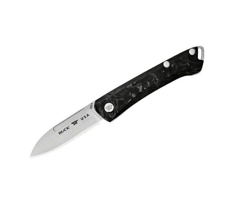 Buck Knives 250 Saunter Folding Knife- Marbled Black Micarta Handle, CPM S35VN Steel