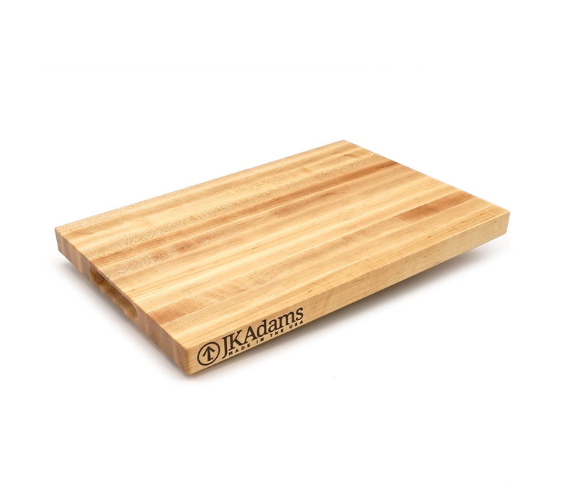 JK. Adams Professional Series Edge Grain Maple Cutting Board - 18" x 12" x 1.5"