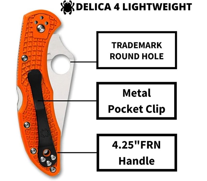 Spyderco Delica 4 Lightweight Orange FRN, VG10