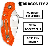 Spyderco Dragonfly 2 Lightweight Orange FRN, VG10
