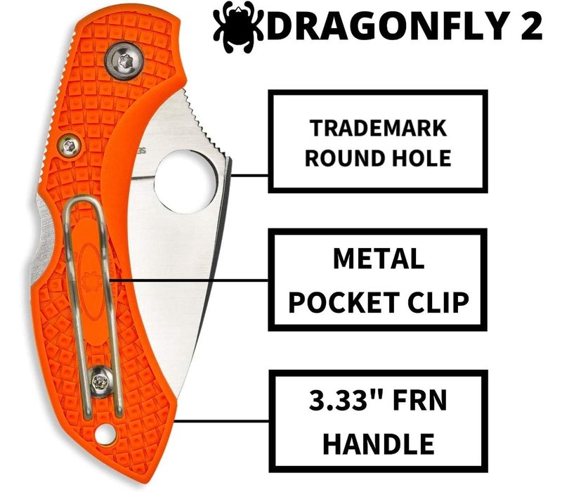 Spyderco Dragonfly 2 Lightweight Orange FRN, VG10