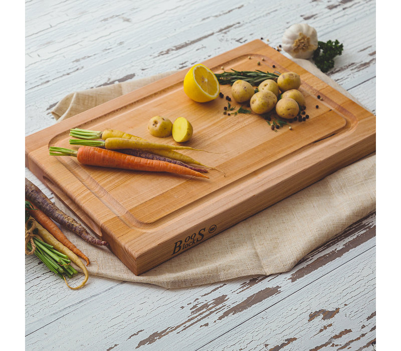 John Boos Maple BBQ Cutting Board with Juice Groove  8"x 12"x 1.5"