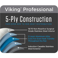 Viking Professional 5-Ply 18/10 8" Eterna Non-Stick Fry Pan-Satin Finish
