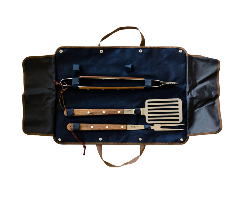 Lamson, Premier 20″ Walnut 3-Piece BBQ Set