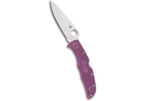 Spyderco Knives Spyderco Endura 4- Purple FRN Handle,  Plain Edge VG-10 Steel