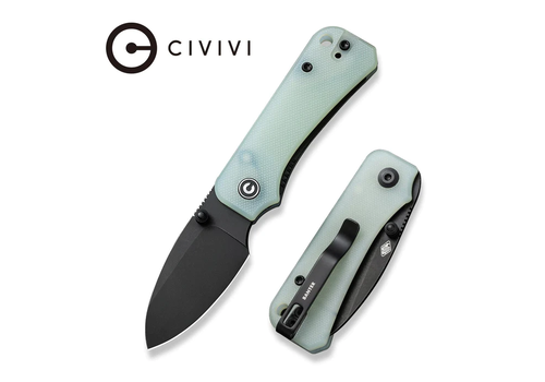 Civivi Civivi, Baby Banter with a Black Blade and Natural G10 Handle. Also the Nitro-V stainless blade
