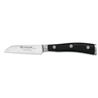 Wusthof CLASSIC IKON 3" Flat Cut Paring Knife- Black