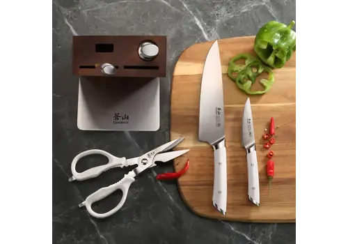 Cangshan Cangshan, Helena White 6pc HUA Block Set, German Steel Cangshan Cangshan, Helena White 6pc HUA Block Set, German Steel