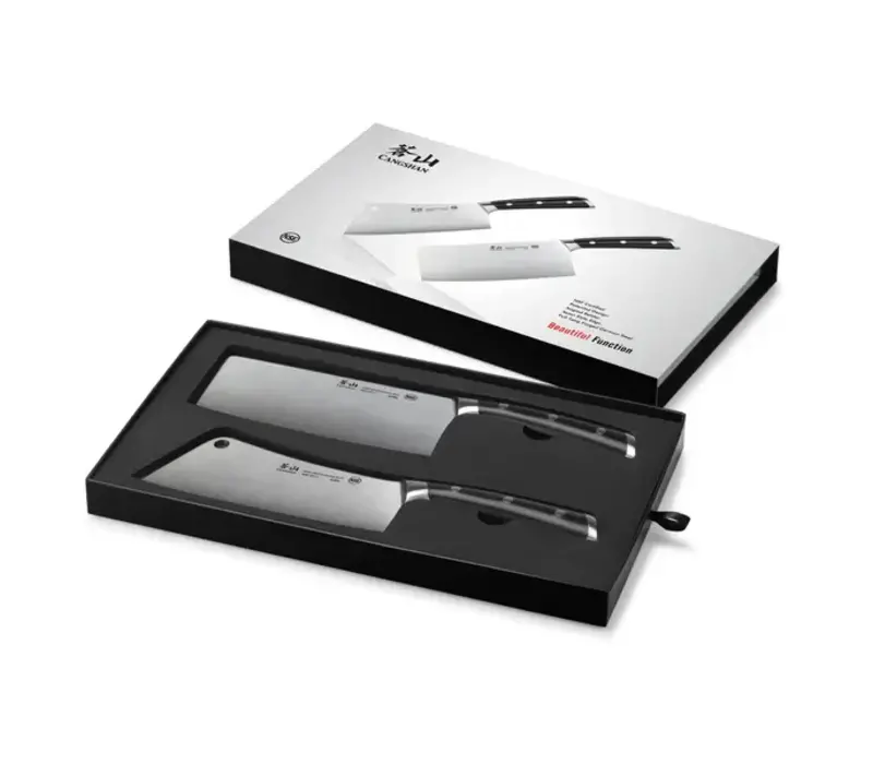 Cangshan, S1 Series 2pc Cleaver Set Black Handle