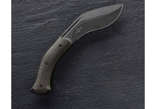 White River Knife & Tool White River Custom PDK- Black Burlap Micarta, Neon Green Liners, CPMS35VN Steel