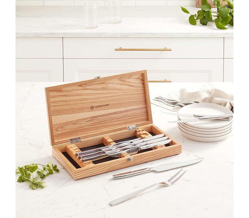 Wusthof 10 PC Serrated Stainless Mignon Steak & Carving Set