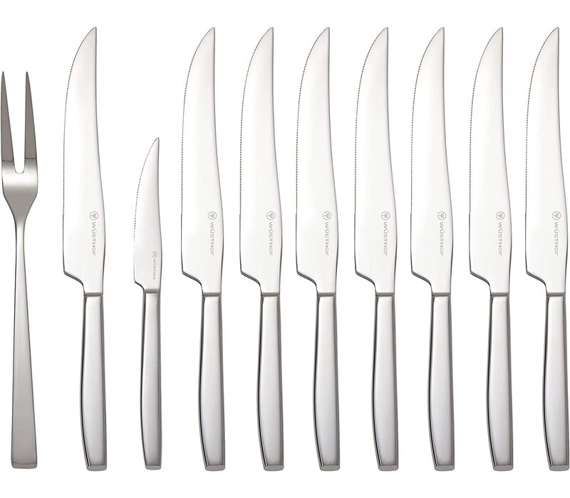 Wusthof 10 PC Serrated Stainless Mignon Steak & Carving Set