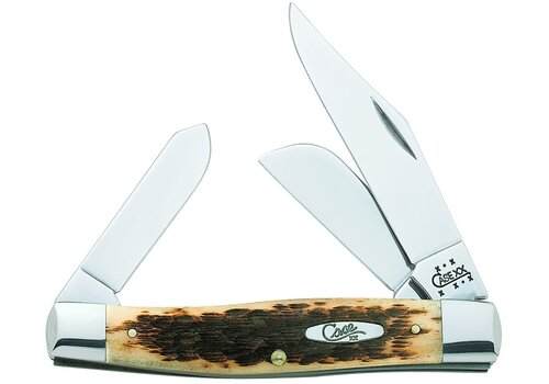 Case & Sons Cutlery Co. Case Jumbo Stockman with Amber Bone Handle Carbon Steel