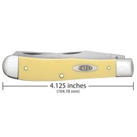 Case Cutlery Trapper with Pocket Clip, Carbon, Yellow Delrin Handle