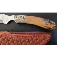 (Consignment) 0707231400--Dennis Friedly, Tim Whitetail Fixed Blade