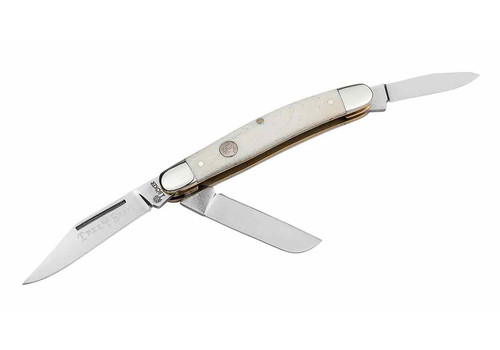 Boker Boker Medium Stockman Smooth White Bone D2 Steel