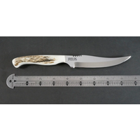 Silver Stag, Pro Bone Antler Handle, D2 Steel