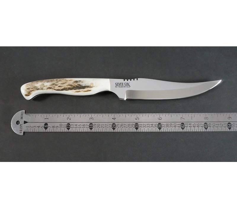 Silver Stag, Pro Bone Antler Handle, D2 Steel