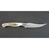 Silver Stag, Pro Bone Antler Handle, D2 Steel