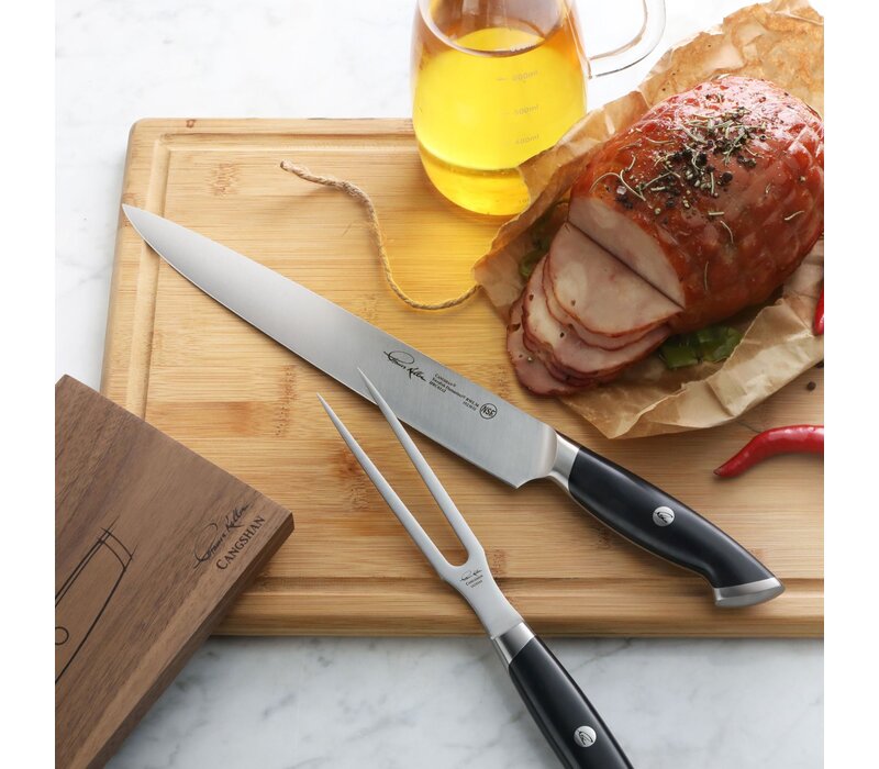 Cangshan Thomas Keller 2 Piece Carving Set Black