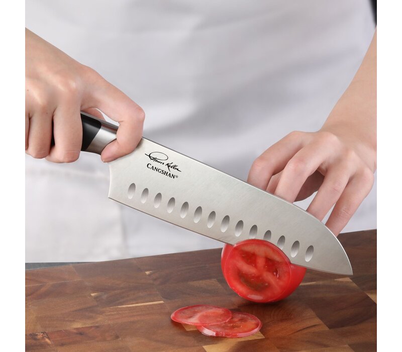 Cangshan, Thomas Keller 7" Santoku Knife Black Handle