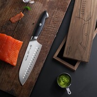 Cangshan, Thomas Keller 7" Santoku Knife Black Handle