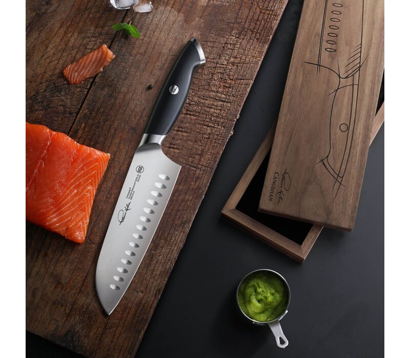Cangshan, Thomas Keller 7" Santoku Knife Black Handle