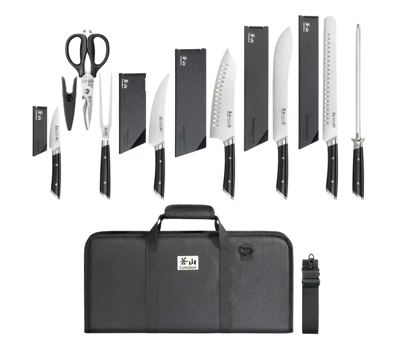 503251 - 9pc BBQ Knife Bag Set - Black HELENA
