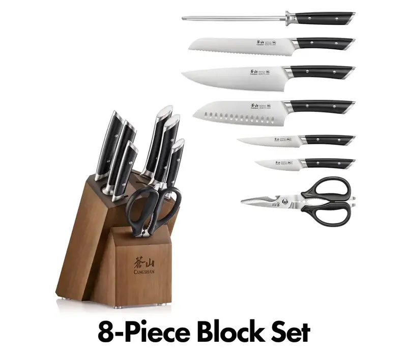 503282--Cangshan, 8pc Knife Block Set HELENA Black