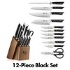Cangshan Cangshan, Helena Series 12pc Block Set Black Handle Cangshan Cangshan, Helena Series 12pc Block Set Black Handle