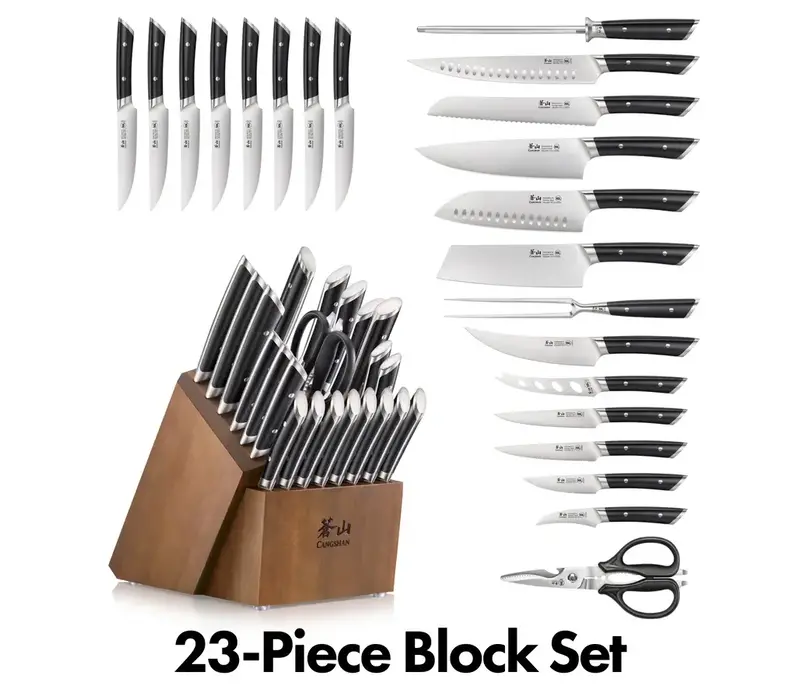 Cangshan, Helena Series 23pc Block Set Black Handle