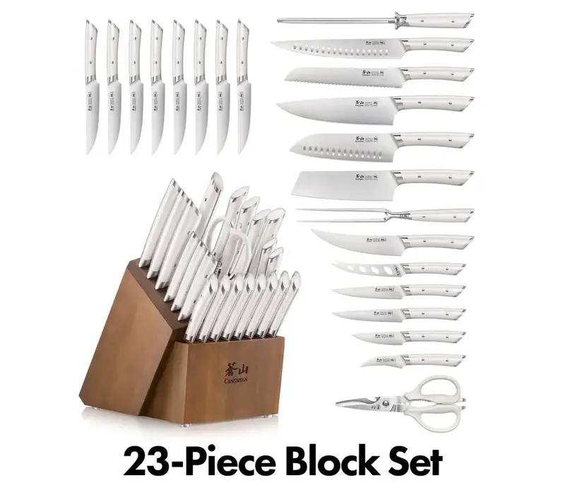 Cangshan, HELENA 23pc Knife Block Set White