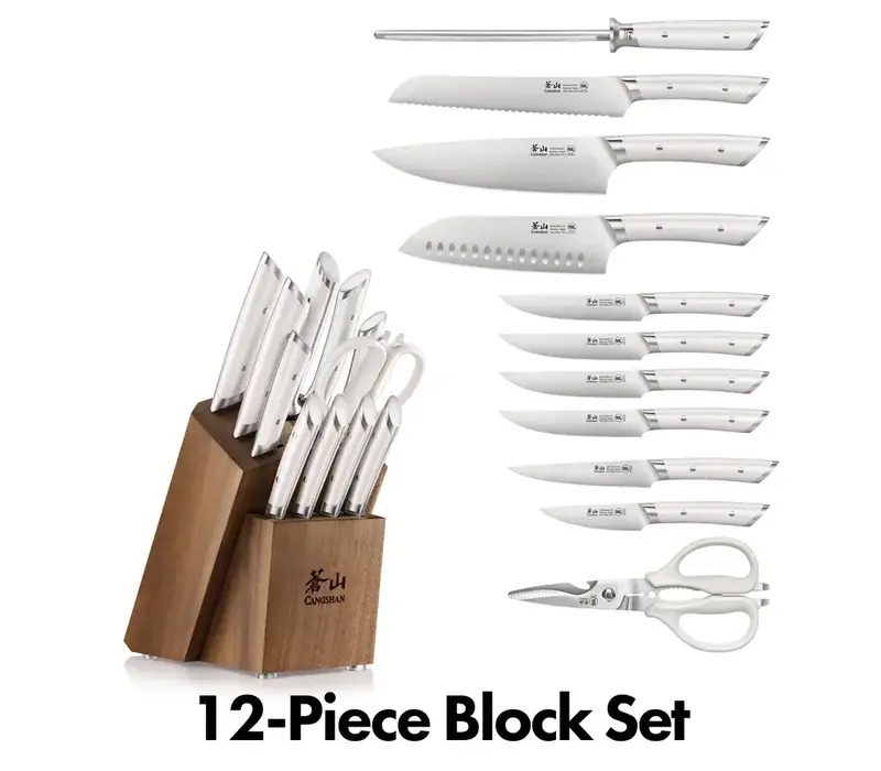Cangshan, HELENA 12pc Knife Block Set White