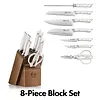 Cangshan 503466--Cangshan, 8pc Knife Block Set HELENA White