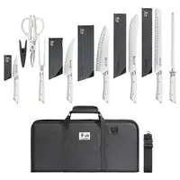 Cangshan, HELENA White 9 Piece BBQ Knife Set with Black Bag