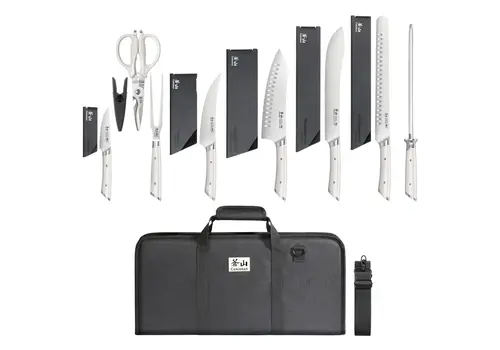 Cangshan 9pc BBQ Knife Bag Set -  HELENA White