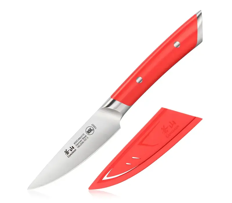 Cangshan, Helena 3.5" Paring Knife with Sheath, Red
