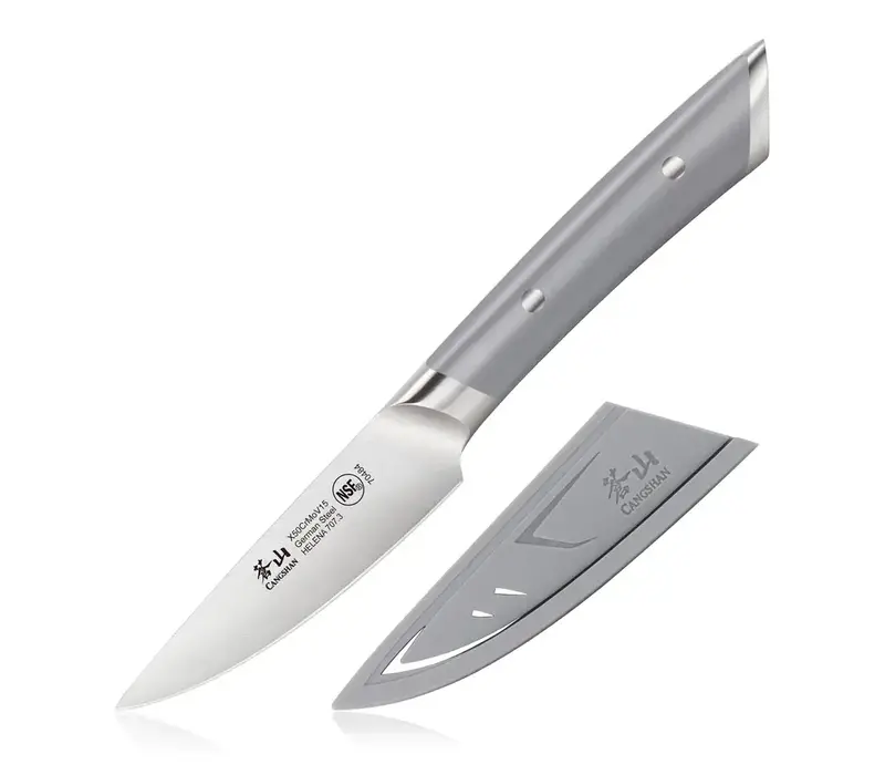 Cangshan, Helena 3.5" Paring Knife with Sheath, Gray