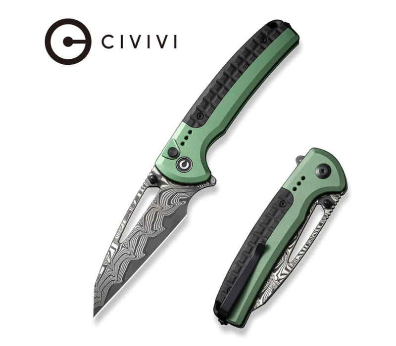 Civivi, Sentinel Strike, Button Lock Green Aluminum