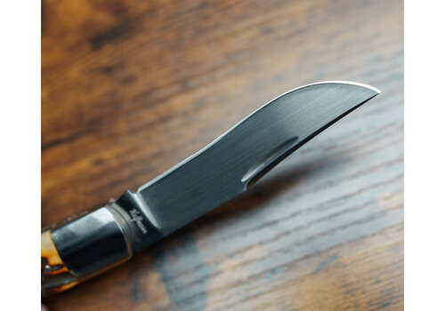 (CONSIGNMENT) 111023600.1--Halfmann, Single Blade w/ CPM 154 Stag Handle & Arrowhead Shield
