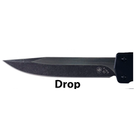 Templar Knife Slim Premium Lightweight "We the People" OTF, Black CPM D2 Drop Point
