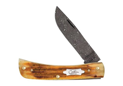 Case & Sons Cutlery Co. Case Cutlery Sod Buster Jr Damascus Burnt Goldenrod Stag