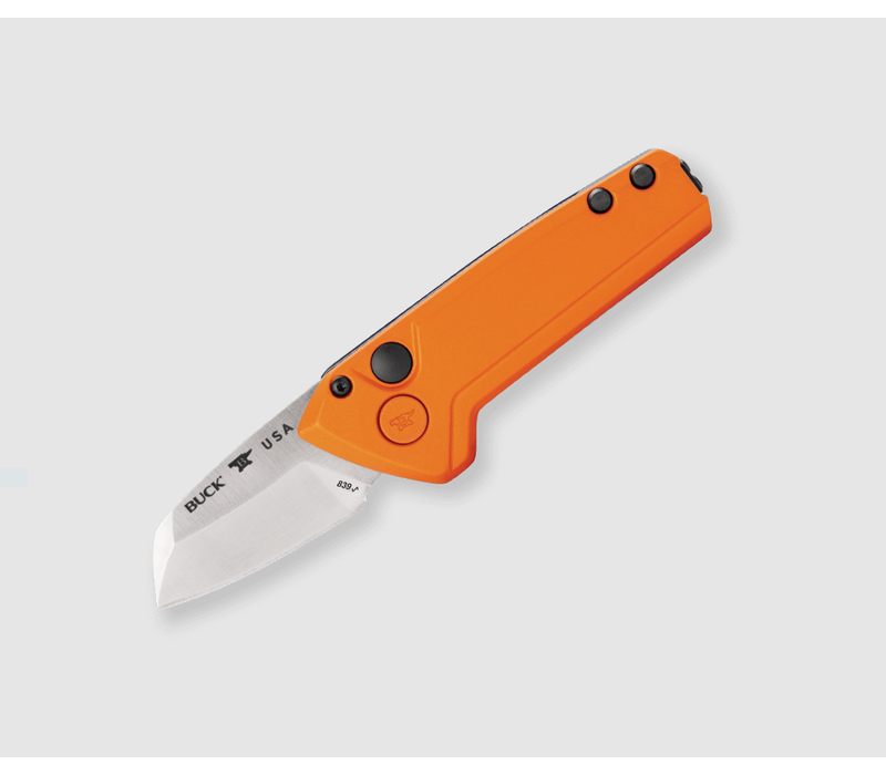 Buck Mini Deploy Auto, Wharncliffe Blade, Orange